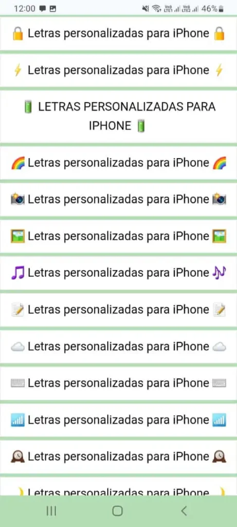 🌟~Letras Personalizadas iPhone Para Copiar e Colar~🌟 2 Letras personalizadas iPhone