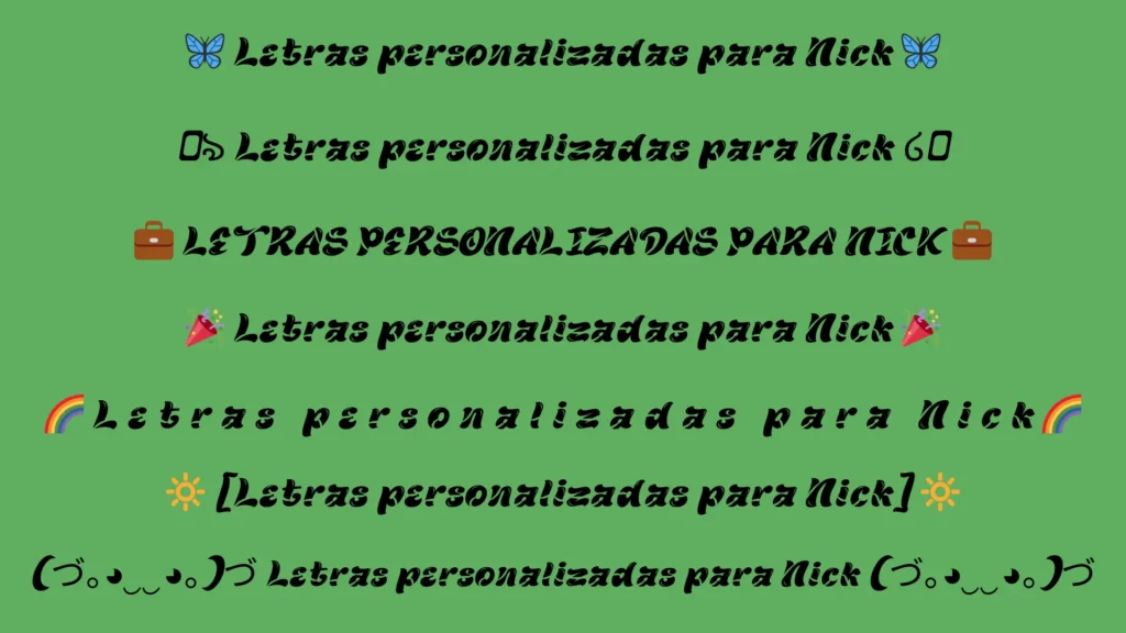 Letras Personalizadas para Nick Free Fire – Estiloso e Único 1 Letras personalizadas para Nick